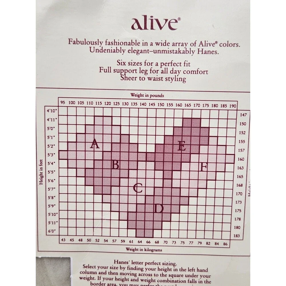 Vintage Hanes Alive 811 Pantyhose Full Support Control Top Sz B Pearl White 1989